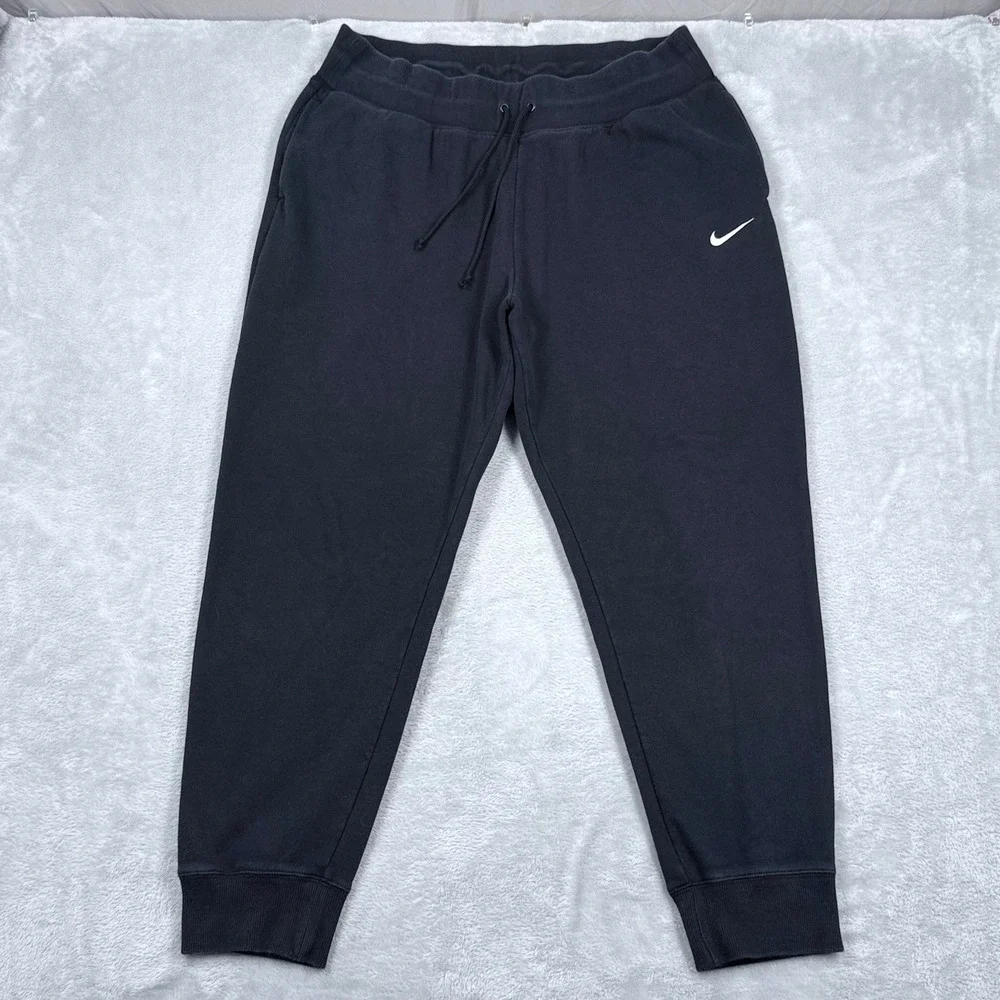 Nike‎ Sportswear Phoenix Fleece Jogger Women Medium Black High Rise Sweatpants